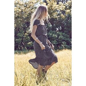 Auguste‎ Stevie Day Dress Black & White Polka Dot Size 4